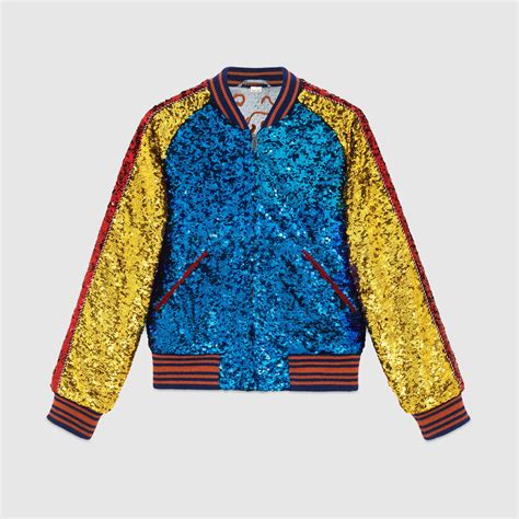 gucci sequin bomber jacket|gucci camouflage jacket.